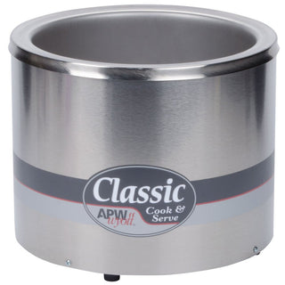 RCW-11-SP 11 Qt. Classic Countertop Cooker / Server by APW Wyott – 11 Quarts, Stainless Steel, Model RCW11SP