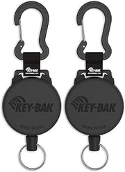 KEY-BAK SECURIT Heavy Duty Retractable Key Holder with a Retractable Kevlar Cord Secures Keys, Gear