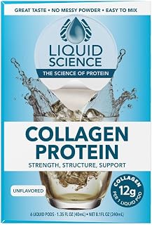 Java House Liquid Science Unflavored Single Serve Collagen Pods - Peel and Pour- Pack of 6