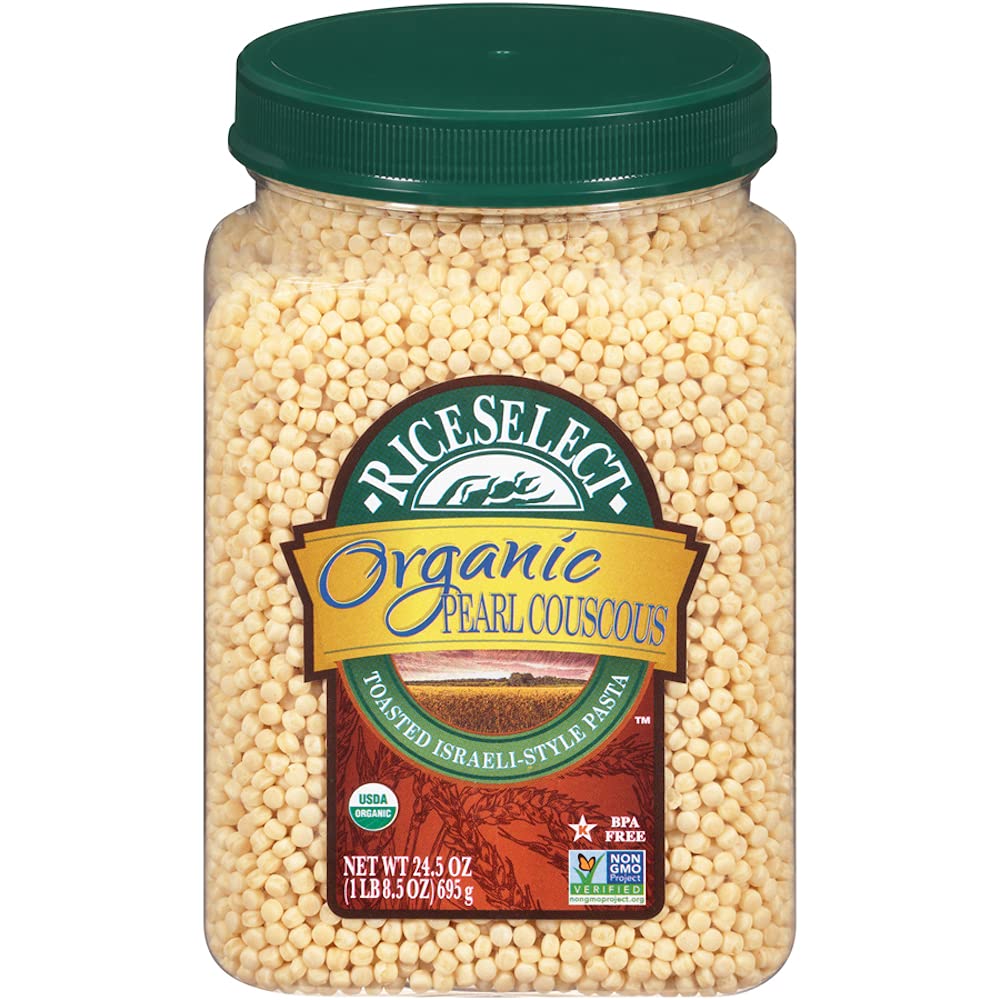 RiceSelect 24.5 Ounce (Pack of 4) / Pearl Couscous Plain Organic / 1