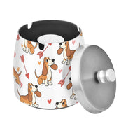 Heart Dog Pattern Splash Ashtray with Lid by ALAZA – Stainless Steel, C484, Model g541177090p1082c1149s2657