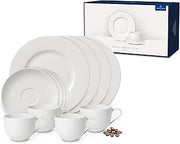 Villeroy & Boch for Me Coffee Set for 4, 12 Pieces, Premium Porcelain, White