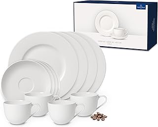 Villeroy & Boch for Me Coffee Set for 4, 12 Pieces, Premium Porcelain, White