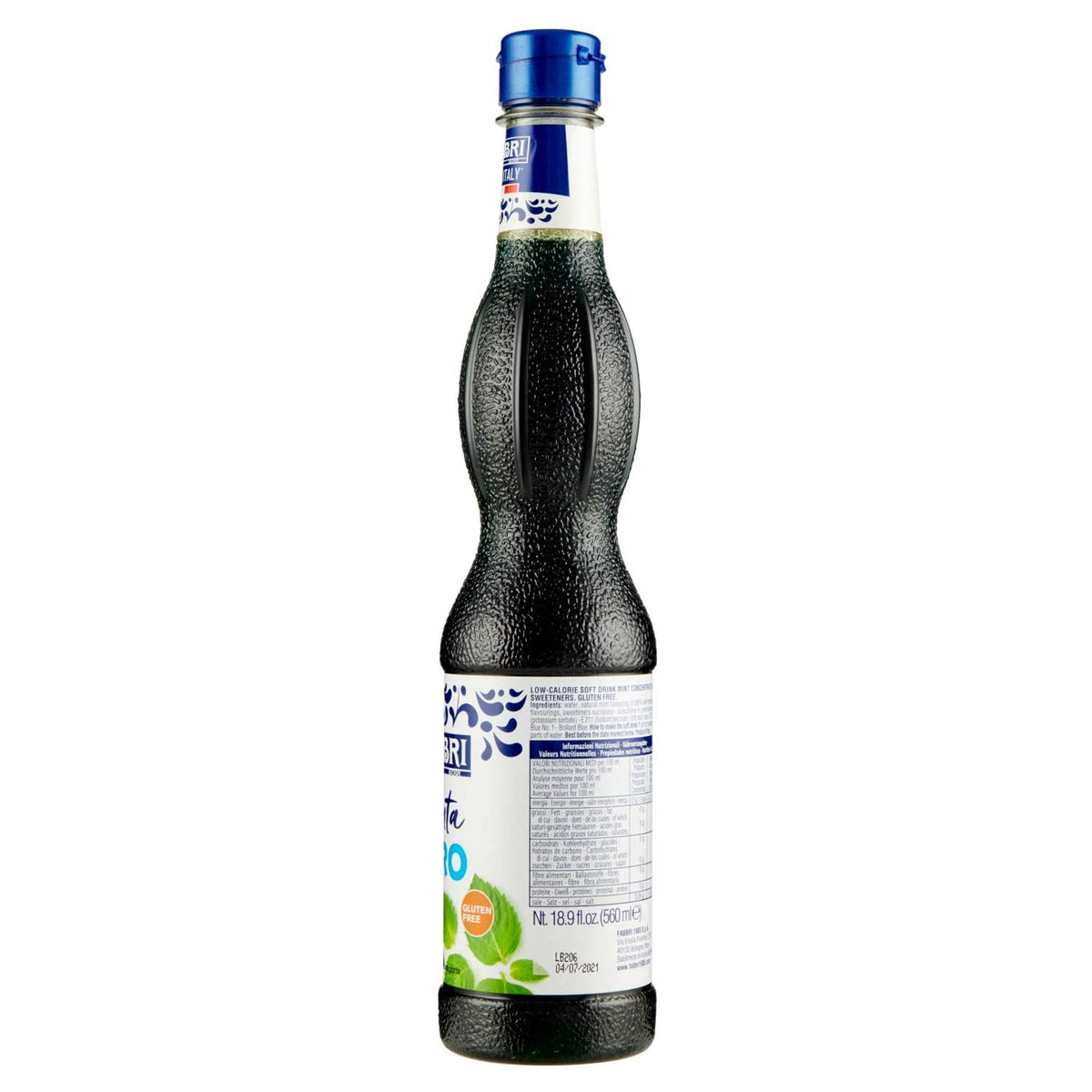 "Menta Zero" Mint Syrup 0% Sugar 18.9 fl.oz /560ml by Fabbri – 18.9 fl.oz /560ml, Model 6162232
