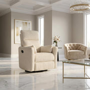 Corduroy Swivel Glider Recliner with 360-Degree Swivel by Starlight Canyon Home – Corduroy, Beige