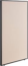 Global Industrial Office Partition Panel, Tan, 36.25" W x 60" H, 1-3/4" Thick, Flame Retardant to California 117 Standard