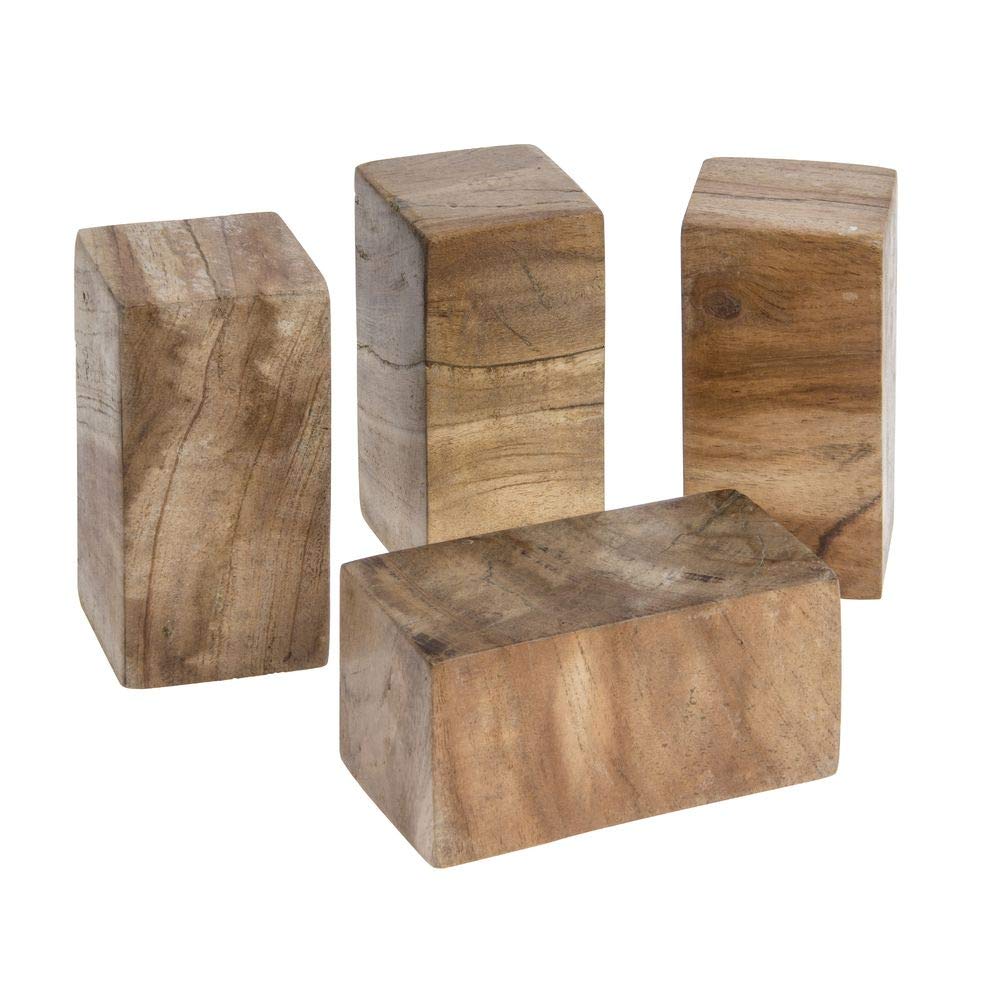 Reclaimed Wood Riser Support-2" L x " W x 2" H by HUBERT – Wood, Brown, Pack of 4