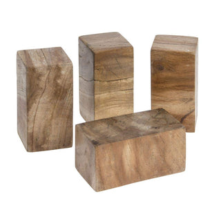 Reclaimed Wood Riser Support-2" L x " W x 2" H by HUBERT – Wood, Brown, Pack of 4