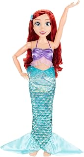 Disney Princess Ariel Doll Playdate 32” Tall & Poseable, My Size Articulated Doll in Mermaid Outfit, Comes with Dinglehopper to Comb Her Long Red Hair, and Seashell Hair Pins