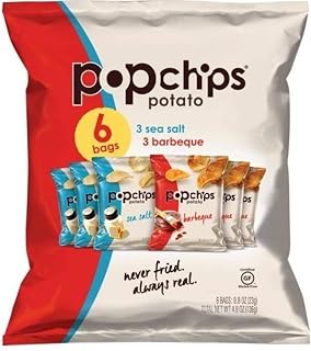 popchips Single Serve Chip, Variety Pack 4.8 Ounce (Pack of 6) (PPH21812PK)