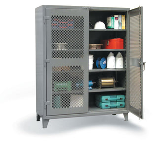 Ultra-Capacity Ventilated Cabinet - 60X24x78 - Dark Gray by Strong Hold – Alloy Steel, Dark Gray, Model 56-V-244