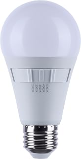 Satco S11777R1 14W A19 LED Lamp, 4-Pack, Non-Dimmable, 2700K/3000K/3500K/4000K/5000K Warm White to Natural, 1500 Lumens, White Finish, Medium E26 Base, 120V, Damp (2 Pack) [8 Bulbs Total]
