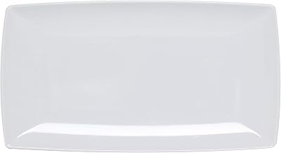 Thunder Group Classic white melamine dinnerware collection 20" x 8" tray, 1 3/8" deep, comes in dozen