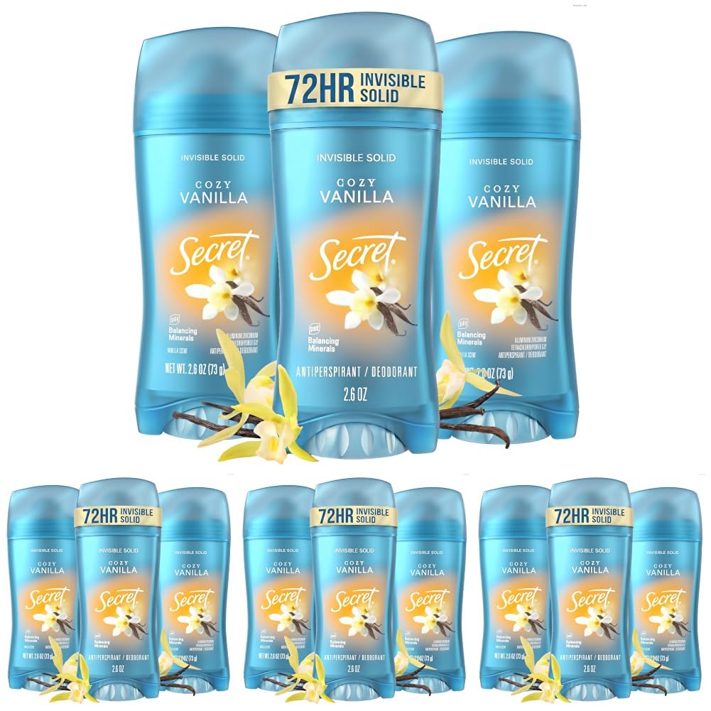 Secret Vanilla / 2.6 Ounce (Pack of 12) / 12 Antiperspirant Deodorant