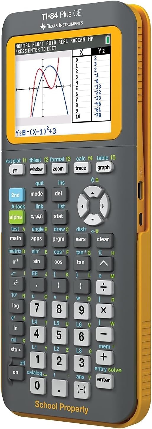 TI-84 Plus CE Teacher's 10 Pack Graphing Calculator (Renewed) by Texas Instruments – Small, Plastic, Teacher 10 Pack, Pack of 10, Model 84PLCE/TPK/2L1-cr
