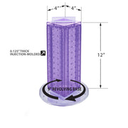 Azar Displays 4”W x 12”H x 13”H with a 9” base / Purple / Pegboard + Hooks Pegboard Hooks