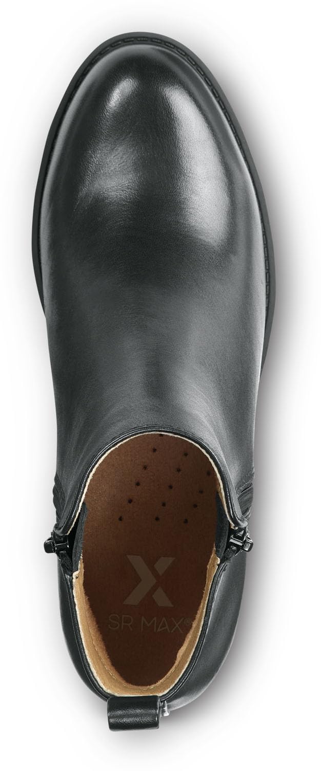 Womens Black Ramey MaxTrax Soft Toe SRO Side-Zip Dress Shoe 5.5 M by SR Max – 5.5, Black, Model SRM507