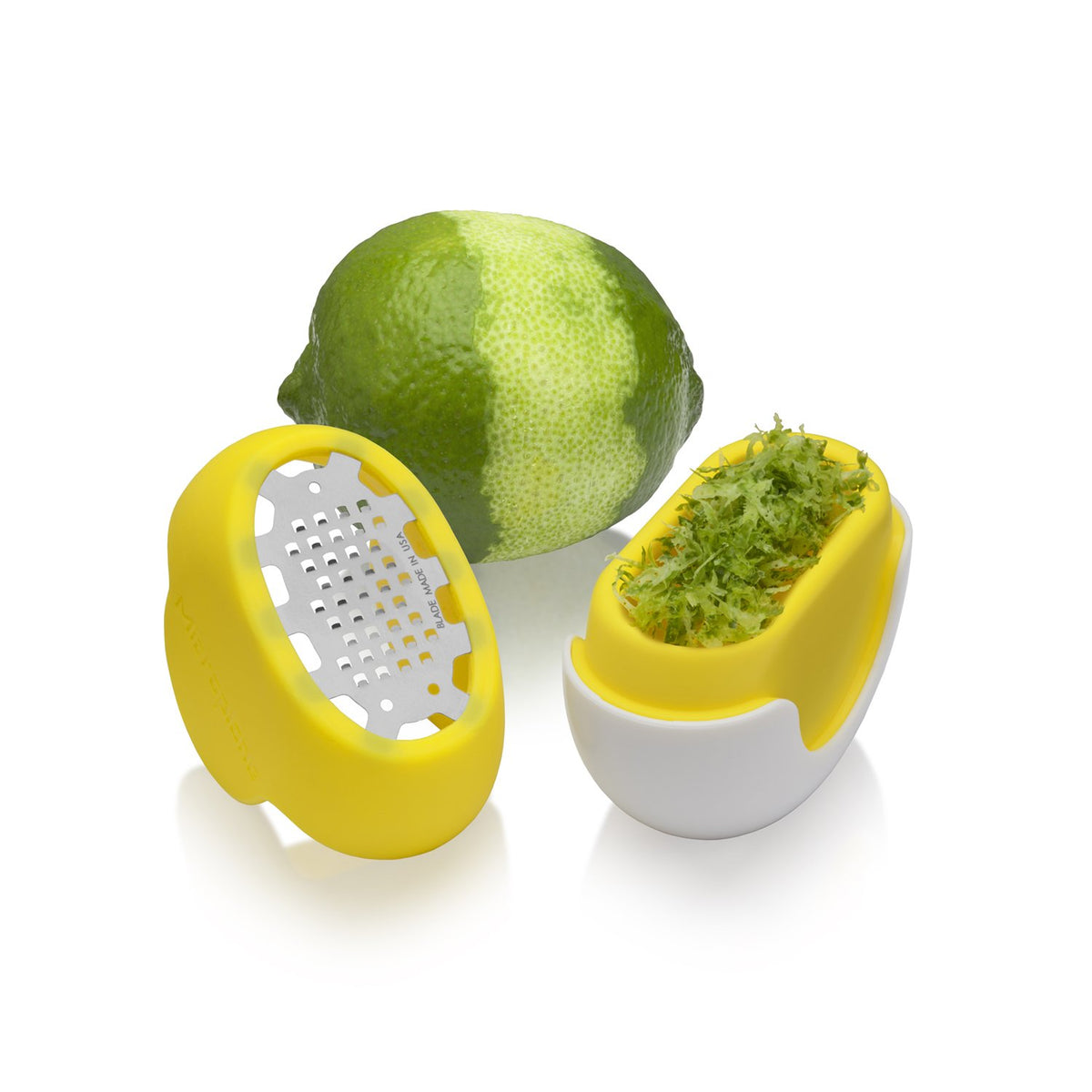 Flexi Zesti Handheld Citrus Zester (Yellow) by Microplane – One Size, Stainless Steel, Yellow, Model 34630E