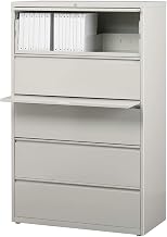 Hirsh Industries 36" Wide Five-Drawer Lateral File - Gray by CommClad – Metal, Grey, Model 14993