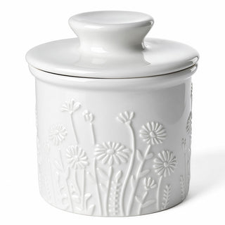 Sweese Porcelain Butter Keeper, 4 oz Water Seal Design, White