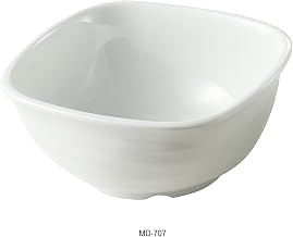 Yanco Milando Collection Elegant Melamine Square Bowl 32 Oz 7" BOX of 24
