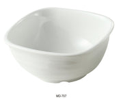 Milando Collection Elegant Melamine Square Bowl 32 Oz 7" BOX of by Yanco – 32.0 ounces, Melamine, White, Pack of 24, Model MD-707