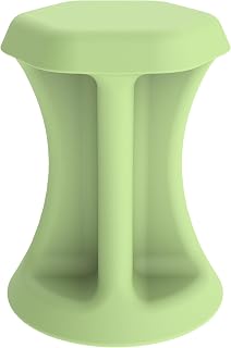 Learniture Pack of 2 Easy Rock Indoor/Outdoor Backless Plastic Stools for Office Desks and Classrooms, Active Learning Wobble Chairs with Rocking Motion Green Apple