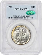 1944 American Silver Walking Liberty Half Dollar Coin $0.50 PCGS/CAC MS-67+ | MS-67+