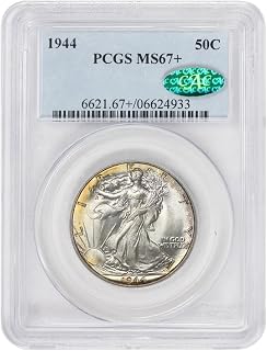 1944 American Silver Walking Liberty Half Dollar Coin $0.50 PCGS/CAC MS-67+ | MS-67+