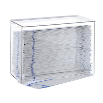 Disposable Cap Dispenser Clear Plastic - 12"L x 6"D x 8 1/2"H by HUBERT – Large, Plastic, Clear, Model DISPCAP