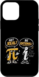 Get Real Be Rational Funny Math Pun Typographic Pi Symbol Case for iPhone 12 mini