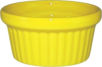Ceramic Fluted Ramekin, 2 oz, Yellow