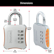 Master Lock Resettable Combination / 1 Pack / Gold Combination Padlocks
