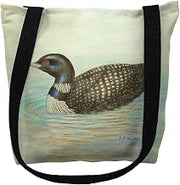 Betsydrake TY130G 18 x 18 in. Loon Tote Bag - Large Black