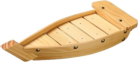 Yanco WS-113 13 1/4" X 5 3/4" X 2 1/4" WOODEN SUSHI BOAT
