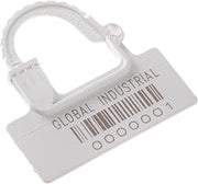 Global Industrial One Piece Padlock Seal, White, 100/Pack