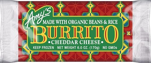 Amy's Bean Rice & Cheese Burrito, Organic, 6-Ounce Boxes (Pack of 12)