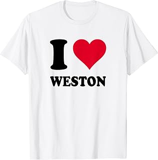 Red Heart I Love Weston T-Shirt