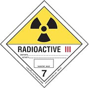 Labelmaster HMSL16 Radioactive III Canadian Label, Paper, Hazard Class 7, Hazmat, 4" x 4" (Pack of 500)