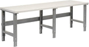 Adjustable Height Workbench C-Channel Leg by Global Industrial – 36"L x 96"W x 3"H, Steel, Gray, Model 601431