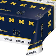 Creative Converting NCAA Tablecloths, University of Michigan, 54 x 108 in