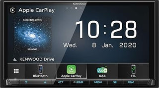 Kenwood DMX-7520DABS Digital Media AV Receiver, with 6.8" Capacitive Touch Panel, Wired Apple CarPlay, Android Auto, Bluetooth, DAB+