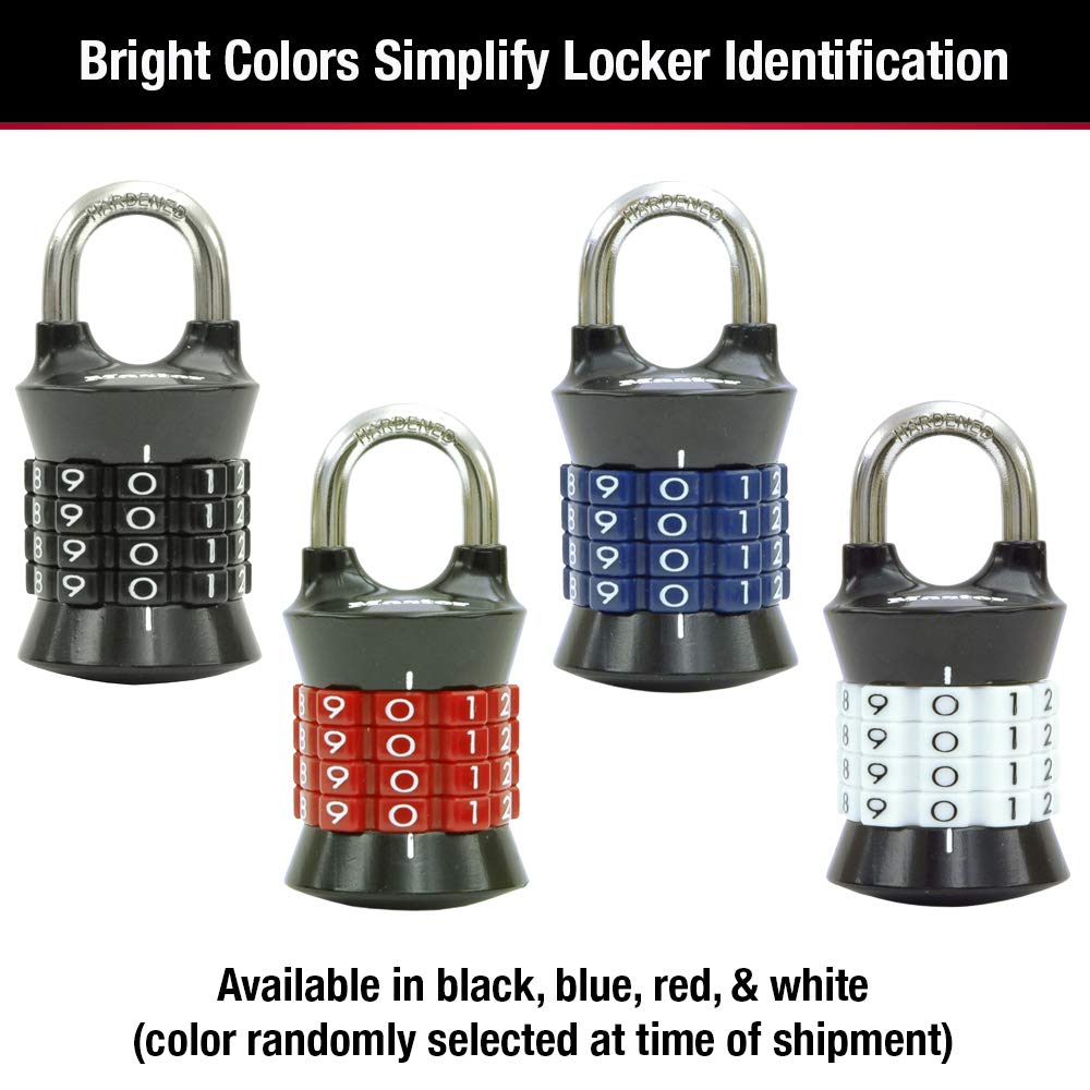 Combination Padlock by Master Lock – 1 Pack, Metal, Assorted; colors may vary, Model 1535D