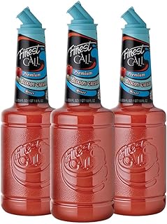Finest Call Premium Bloody Caesar Drink Mix, 1 Liter Bottle, 3 Pack | Light, Refreshing Tomato Juice Blend | Brunch Ready, Savory Cocktails & Mocktails, Easy Pour Spout