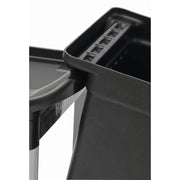 Utility Cart with 3 Shelves Black Plastic - 33" L x 16 13/16 W x 37" H by HUBERT – Plastic, Black, Model 191538025778