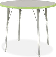 Jonti-Craft Berries 6488JCA130 Round Activity Table - 36" Diameter, A-Height - Freckled Gray/Key Lime/Gray