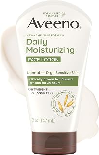 Aveeno Daily Moisturizing Face Lotion, Fragrance-Free, 5 oz