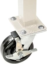 5 Phenolic Swivel Casters with Brakes Tan, Set of 4