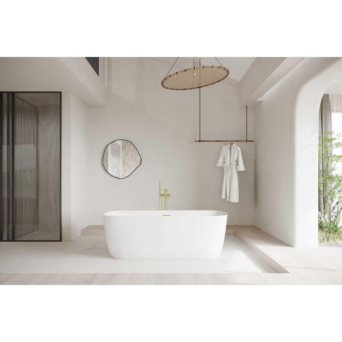 Calum Soaking Bathtub by Lighting Design – White