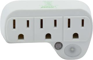 Feit Electric NL3/LED Three LED Sensor Night Light Plus 3-Plug Outlet